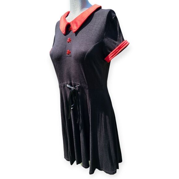 Killstar Black Red Skulls Doom Skater Dress - Picture 11 of 14